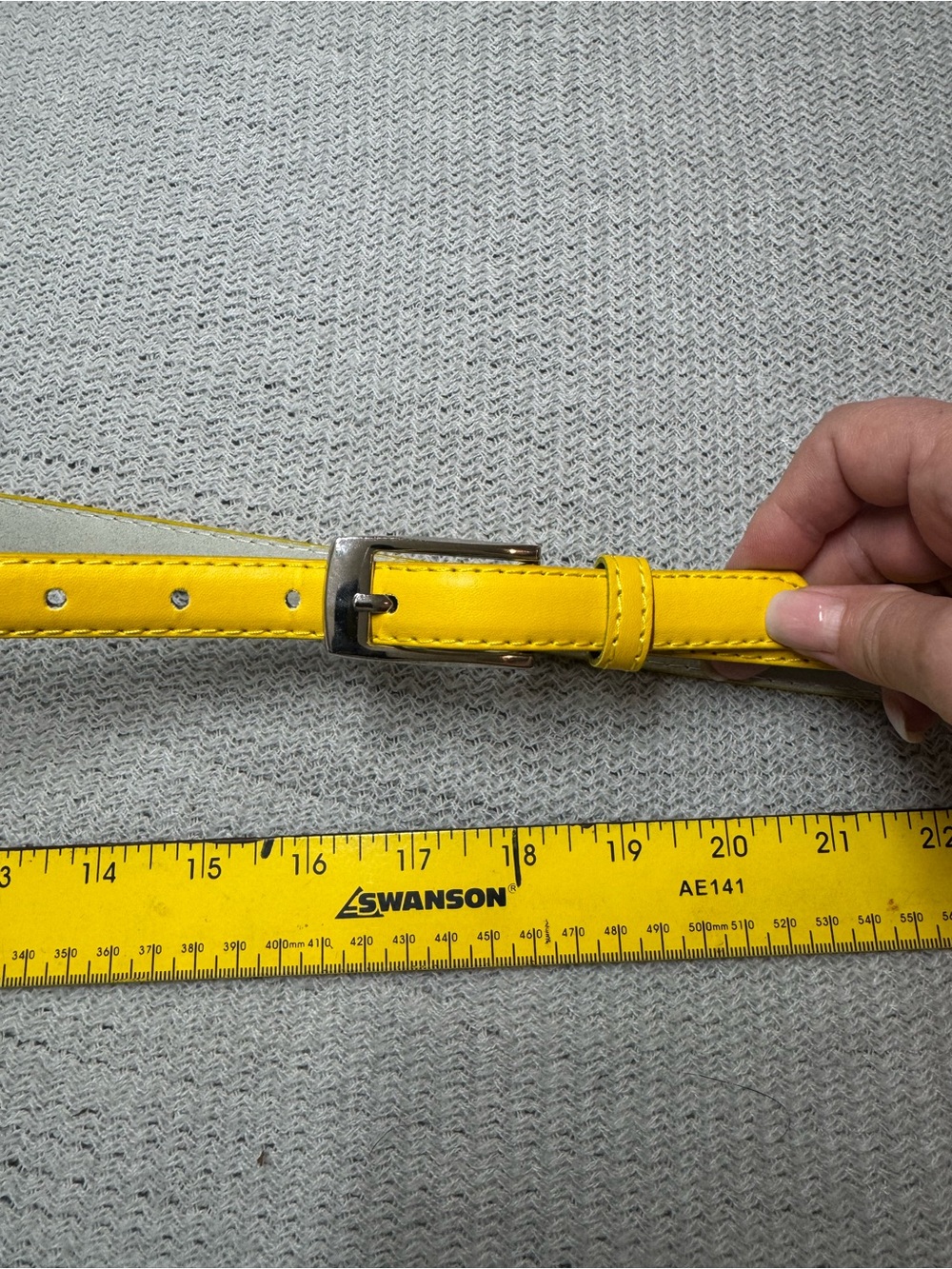 Yellow Leather Women’s Belt - Unbranded
